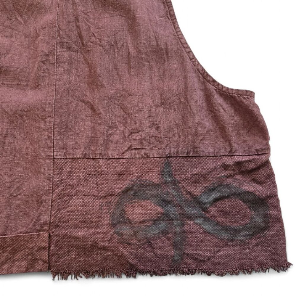 Vintage Blue Fish Womens Hemp Poet Vest 2000 Collection Loam Purple One Size - Picture 11 of 16